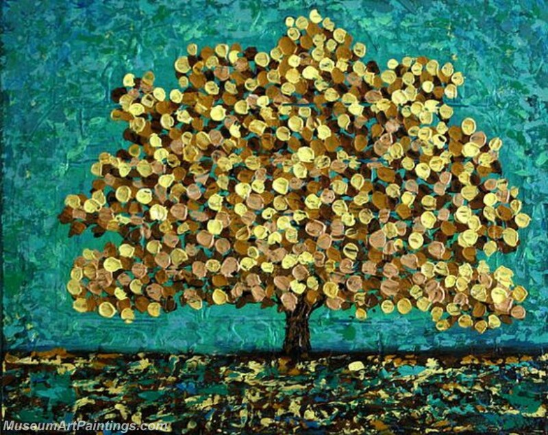 Golden Tree Painting Modern Abstract Art for Sale GT01