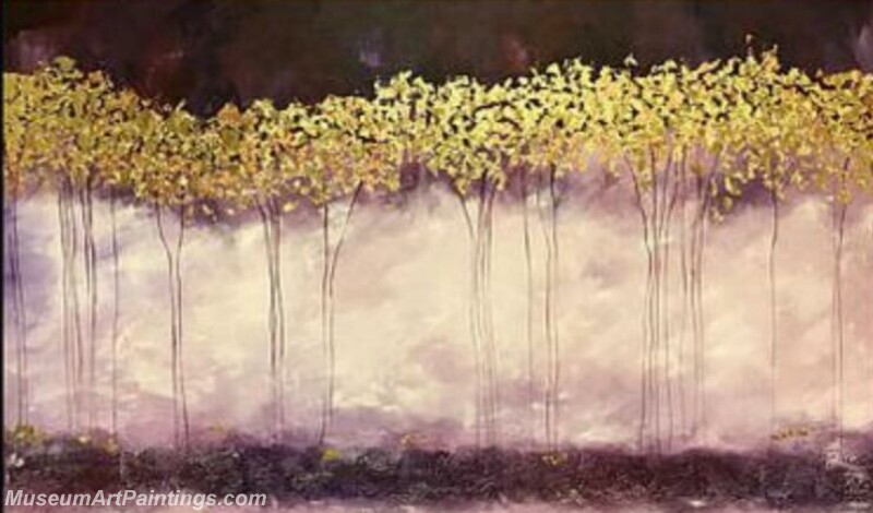 Golden Tree Painting Modern Abstract Art for Sale GT015