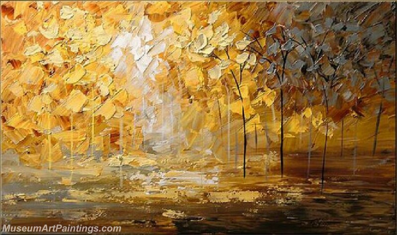 Golden Tree Painting Modern Abstract Art for Sale GT018
