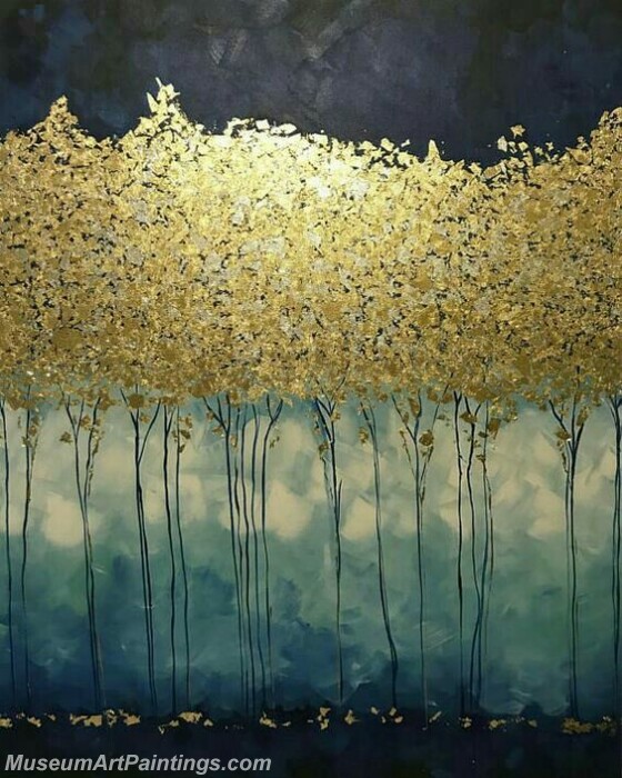 Golden Tree Painting Modern Abstract Art for Sale GT03