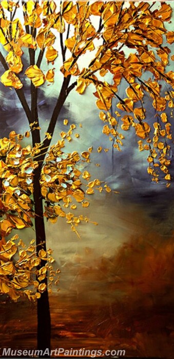 Golden Tree Painting Modern Abstract Art for Sale GT06