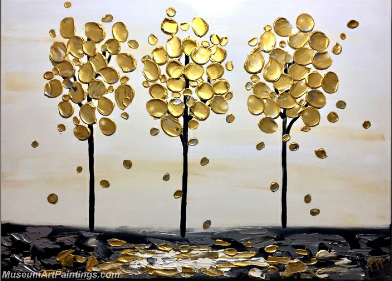 Golden Tree Painting Modern Abstract Art for Sale GT08