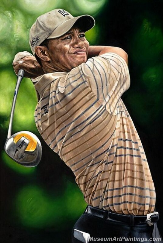 Golf Paintings Tiger Woods Paintings 01