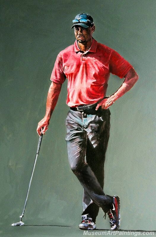 Golf Paintings Tiger Woods Paintings 02