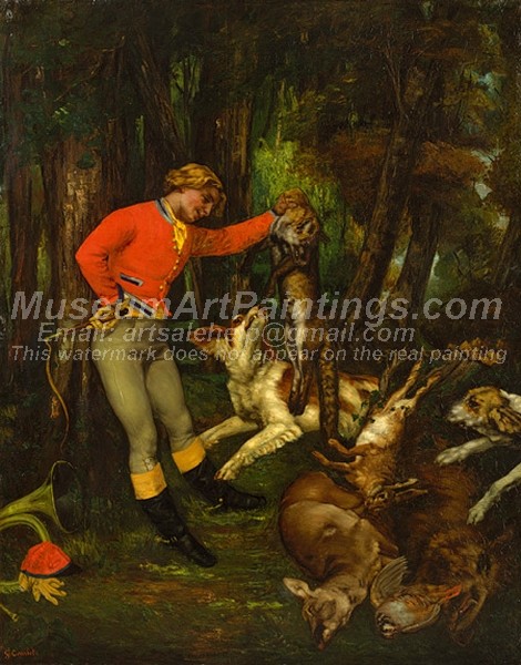 Gustave Courbet Painting After the Hunt