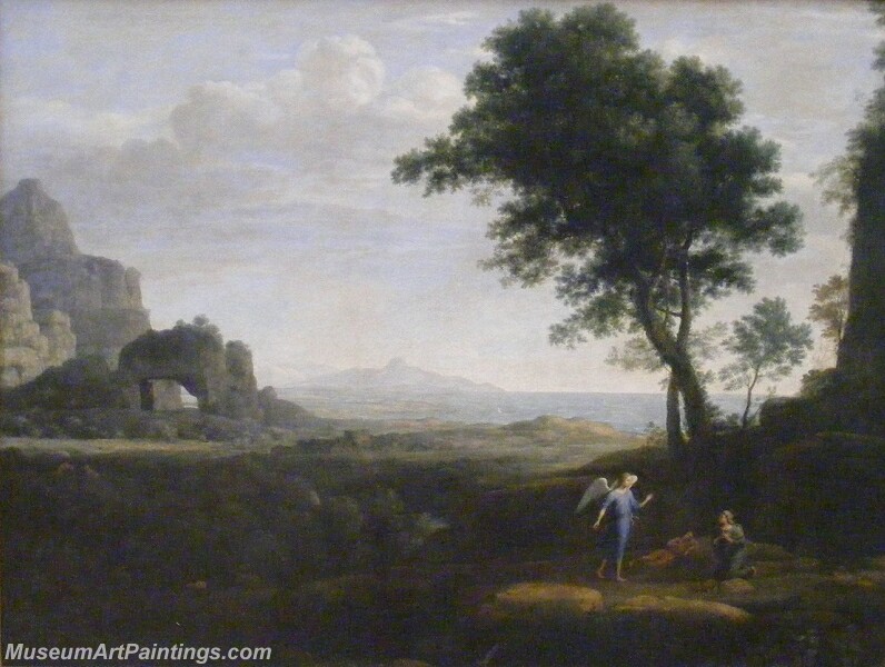 Hagar and Ishmael in the desert Painting