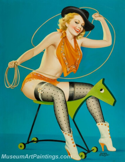 Handmade Beautiful Modern Sexy Pin Up Girls Paintings M1407
