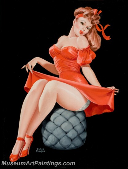 Handmade Beautiful Modern Sexy Pin Up Girls Paintings M1414