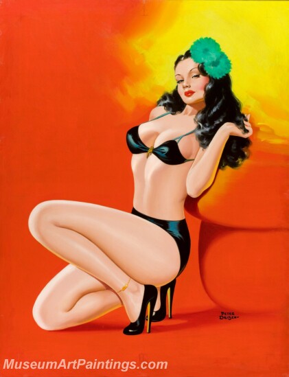 Handmade Beautiful Modern Sexy Pin Up Girls Paintings M1415