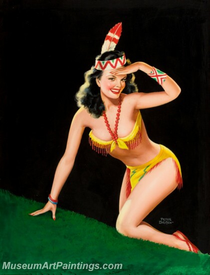 Handmade Beautiful Modern Sexy Pin Up Girls Paintings M1421