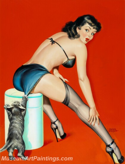 Handmade Beautiful Modern Sexy Pin Up Girls Paintings M1423