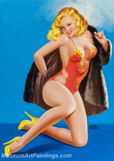 Handmade Beautiful Modern Sexy Pin Up Girls Paintings M1426