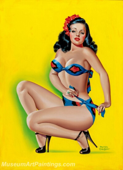 Handmade Beautiful Modern Sexy Pin Up Girls Paintings M1439