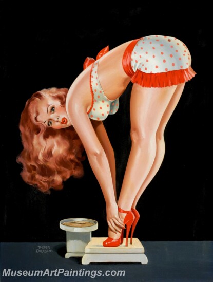 Handmade Beautiful Modern Sexy Pin Up Girls Paintings M1443