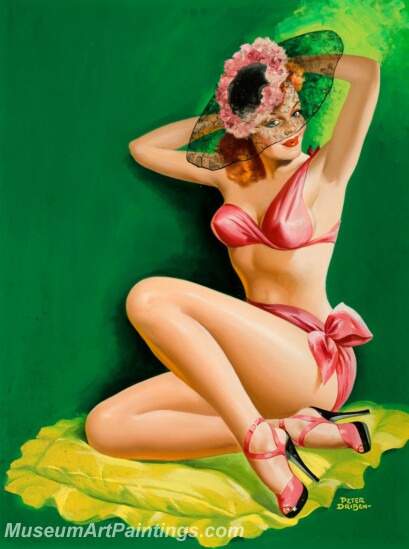 Handmade Beautiful Modern Sexy Pin Up Girls Paintings M1444