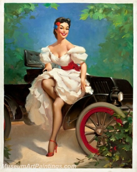 Handmade Beautiful Modern Sexy Pin Up Girls Paintings M496