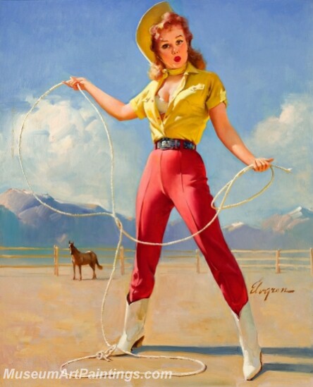 Handmade Beautiful Modern Sexy Pin Up Girls Paintings M501