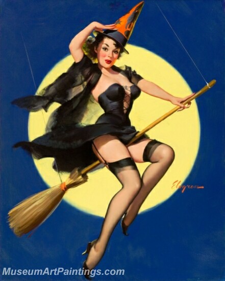 Handmade Beautiful Modern Sexy Pin Up Girls Paintings M503