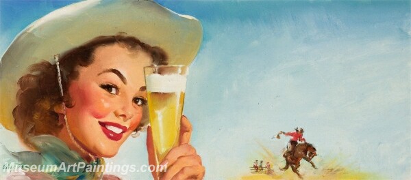 Handmade Beautiful Modern Sexy Pin Up Girls Paintings M508