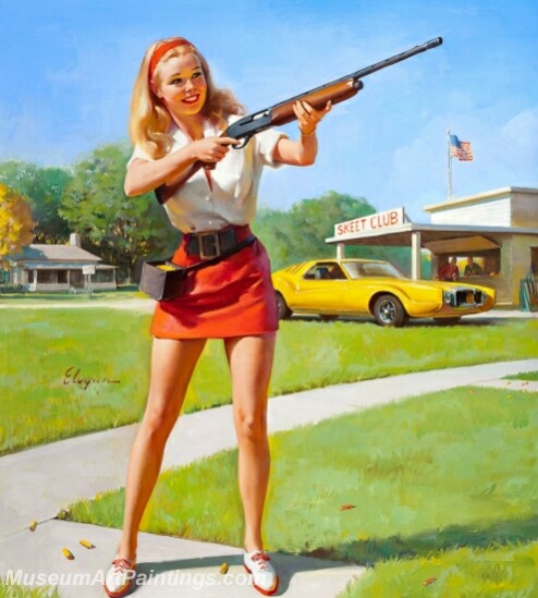 Handmade Beautiful Modern Sexy Pin Up Girls Paintings M509