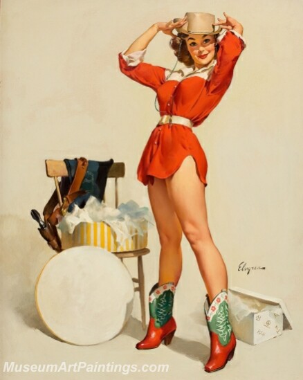 Handmade Beautiful Modern Sexy Pin Up Girls Paintings M513