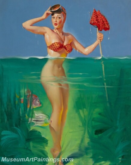 Handmade Beautiful Modern Sexy Pin Up Girls Paintings M516