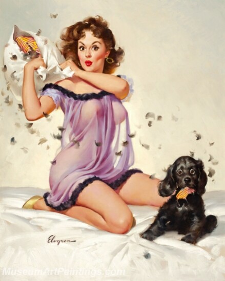 Handmade Beautiful Modern Sexy Pin Up Girls Paintings M526