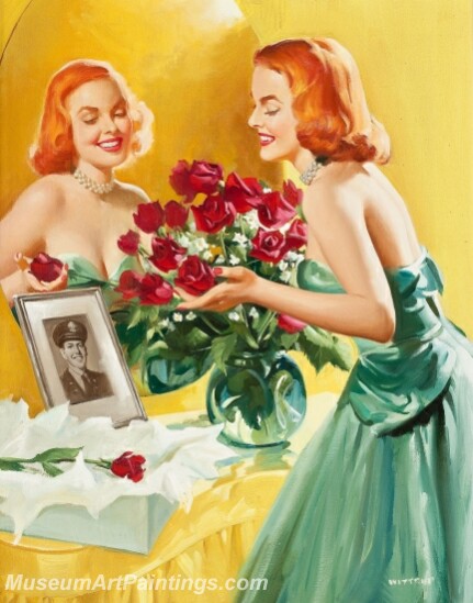 Handmade Beautiful Modern Sexy Pin Up Girls Paintings M592