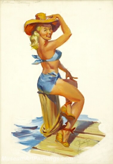 Handmade Beautiful Modern Sexy Pin Up Girls Paintings M630