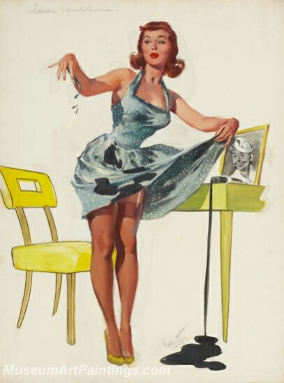 Handmade Beautiful Modern Sexy Pin Up Girls Paintings M632