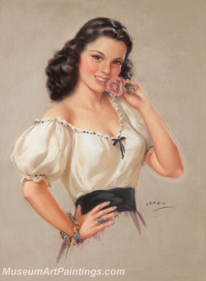 Handmade Beautiful Modern Sexy Pin Up Girls Paintings M637