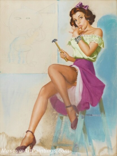 Handmade Beautiful Modern Sexy Pin Up Girls Paintings M656