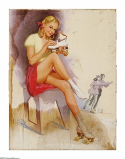 Handmade Beautiful Modern Sexy Pin Up Girls Paintings M659