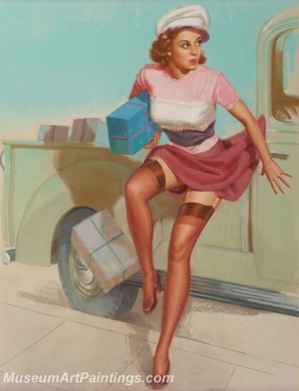 Handmade Beautiful Modern Sexy Pin Up Girls Paintings M661