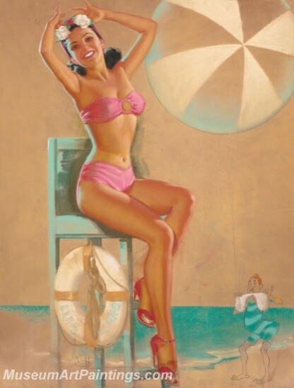 Handmade Beautiful Modern Sexy Pin Up Girls Paintings M663