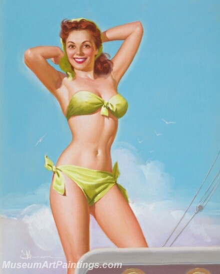 Handmade Beautiful Modern Sexy Pin Up Girls Paintings M670