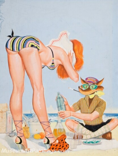 Handmade Beautiful Modern Sexy Pin Up Girls Paintings M678