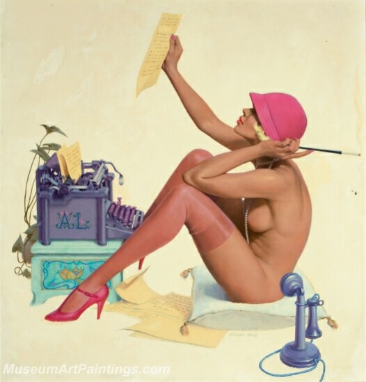 Handmade Beautiful Modern Sexy Pin Up Girls Paintings M695