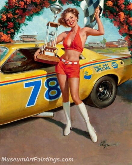 Handmade Beautiful Modern Sexy Pin Up Girls Paintings M705