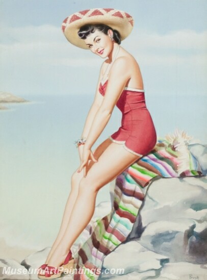 Handmade Beautiful Modern Sexy Pin Up Girls Paintings M722