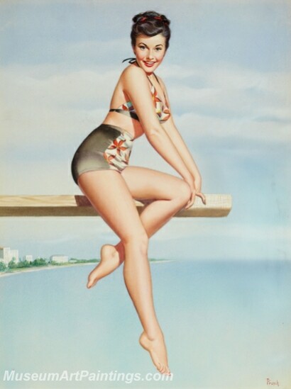 Handmade Beautiful Modern Sexy Pin Up Girls Paintings M731