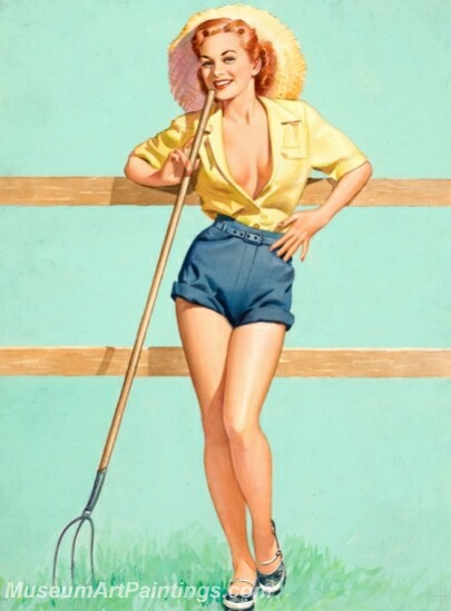 Handmade Beautiful Modern Sexy Pin Up Girls Paintings M736
