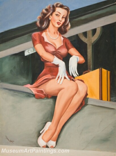 Handmade Beautiful Modern Sexy Pin Up Girls Paintings M742