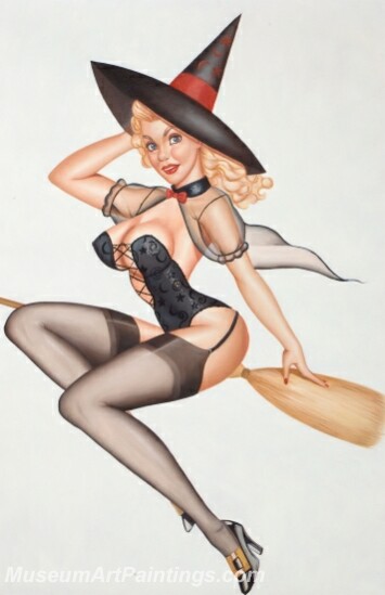Handmade Beautiful Modern Sexy Pin Up Girls Paintings M743