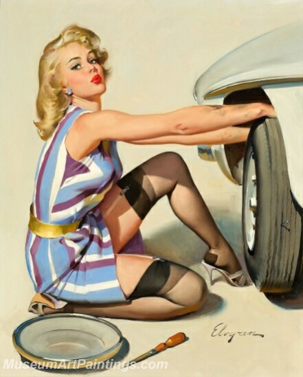 Handmade Beautiful Modern Sexy Pin Up Girls Paintings M778