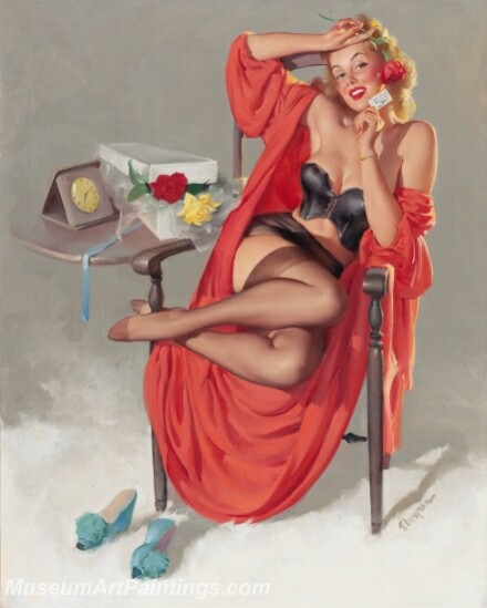 Handmade Beautiful Modern Sexy Pin Up Girls Paintings M780