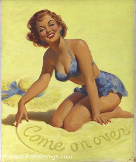 Handmade Beautiful Modern Sexy Pin Up Girls Paintings M787