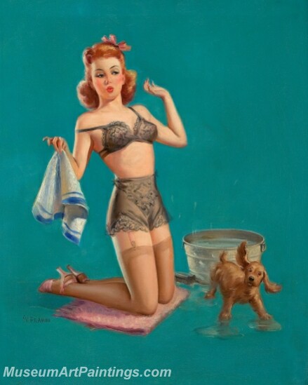Handmade Beautiful Modern Sexy Pin Up Girls Paintings M788