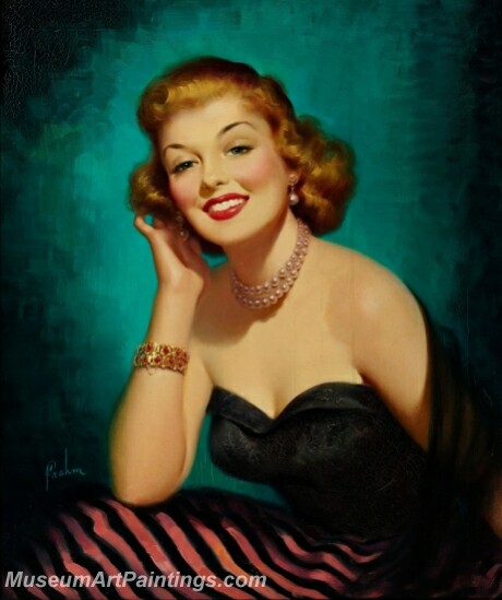 Handmade Beautiful Modern Sexy Pin Up Girls Paintings M789
