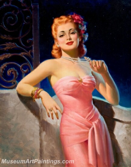 Handmade Beautiful Modern Sexy Pin Up Girls Paintings M801